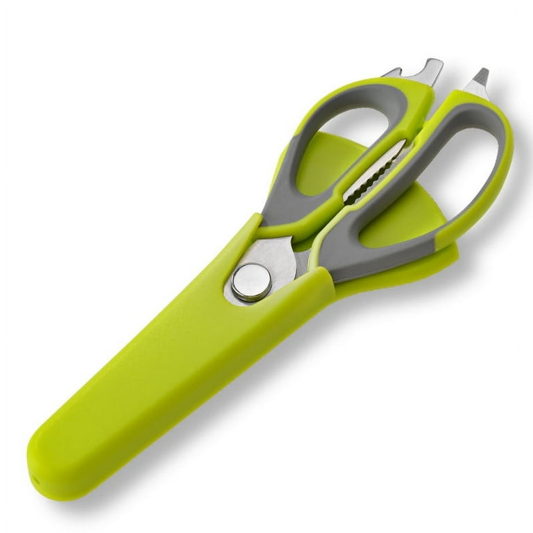 Kitchen Shears, Green, Kitchen Scissors Stainless Steel Come Apart  Multipurpose, Heavy Duty Sharp, Easy Wash with Magnetic Holder, for Food,  Meat