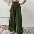 thumbnail image 2 of Maean Wide Leg Baggy Pants for Womens Smocked Elastic Waist Flowy Trousers Palazzo Lounge Pants, 2 of 6