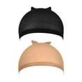 thumbnail image 2 of Ruiboury Bonnet Perruque Élastique Bas Nylon Résille Filet à Cheveux à la Mode Maille Imperméable pour Cheveux Filles Femmes Accessoires de Modelage Couleur Peau, 2 of 6