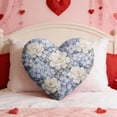 thumbnail image 4 of SLYNSHome Flower Printed Heart Pillows Love Heart Shaped Pillow Faux Rabbit Throw Pillows Home Decoration, 4 of 9