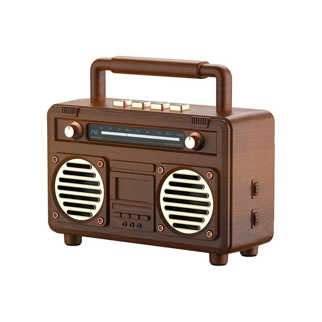 SDNall Usb Flash Drive, Small Gift Box, Radio with Bluetooth, Retro Bluetooth Small Speaker with USB Flash Drive - Outdoor Portable Mini Sound System