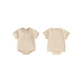 thumbnail image 2 of vera natura Baby Boys Summer Romper Infant Short Sleeve Crew Neck 3D Letter Print Casual Rompers, 2 of 9