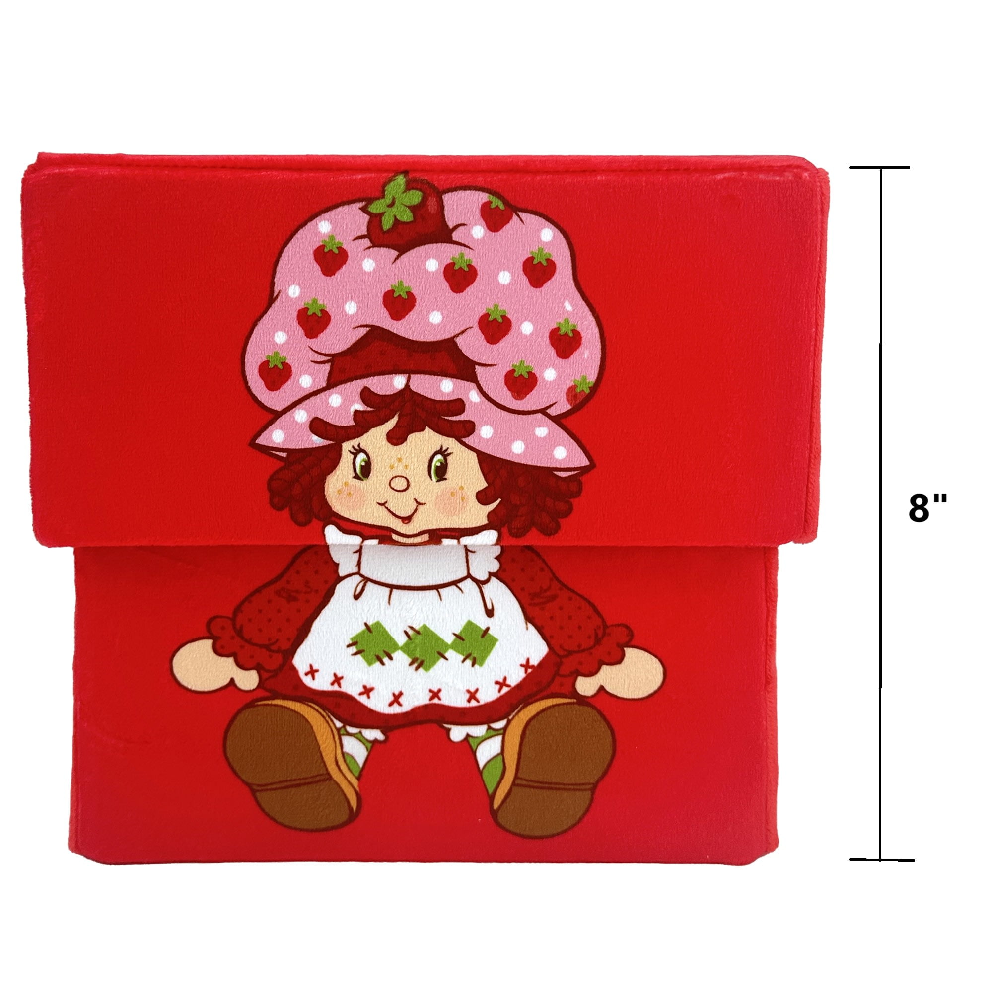 Strawberry Shortcake: Storable 8" Box - Red Character Themed Bin, Fabric Storage Container, Opening Top Lid, Holds Toys-Books-Games & More, Licensed