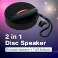 thumbnail image 2 of trenzu Newly Launched Disc Bluetooth Sound Speaker with Earbuds and 500 mAh Battery Turbo Volt Charging I AUX, Bluetooth, USB & SD Card I BT Speaker for TV, Mobile, PC, Laptop (Black), 2 of 5