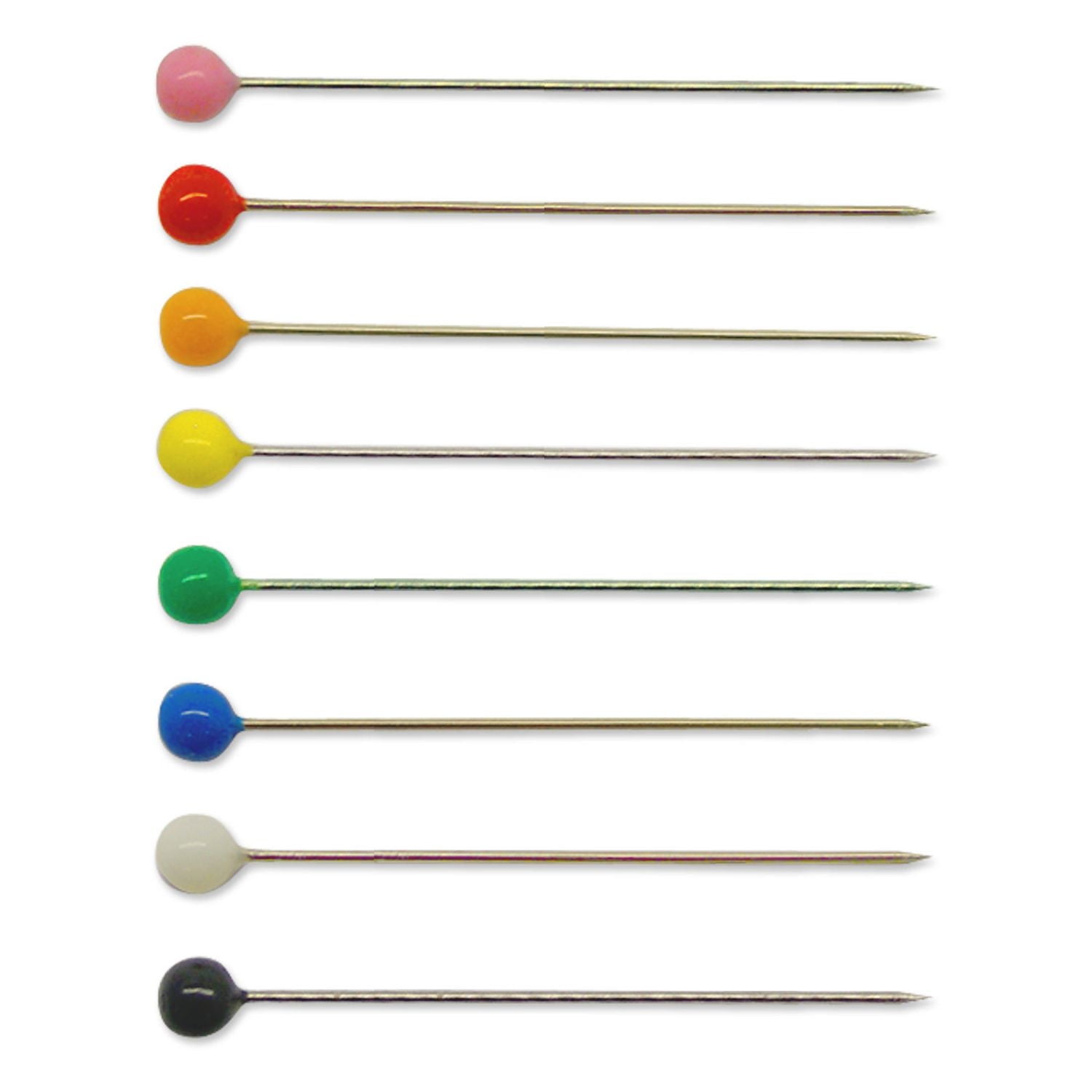 UNIQUE CREATIV Plastic Head Pins — Assorted Colours, 32 mm × 0.69 mm, 100‑Pack, 100 pieces, 32 mm x 0.69 mm