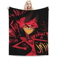 thumbnail image 1 of Hazbin Hotel Throw Blanket Fleece Blanket Warm Sofa Blankets Twin Size Blankets for All Season Stylish Blankets for Office Breathable Outdoor Blankets for Travel 40""x30"", Black, 1 of 7