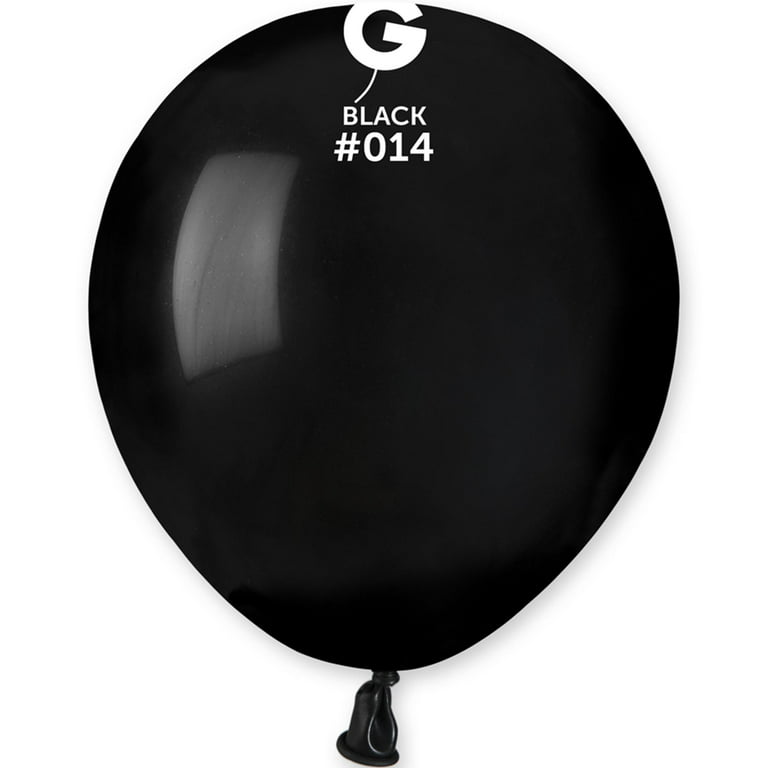 PartyWoo Black Balloons, 120 pcs Latex Balloons for Birthday Party, 5