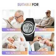 Hearkent Atomic Digital Talking Watch for Visually Impaired or Seniors (Silver)