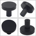 thumbnail image 5 of Fitviso 10 Pack 1-1/4 Inch Matte Black Kitchen Cabinet Knobs，Solid Dresser Knobs Drawer Knobs for Cupboard Drawer Pulls, 5 of 12