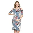 thumbnail image 1 of LaClef Women's Cold Shoulder Maternity Midi Dress, 1 of 6