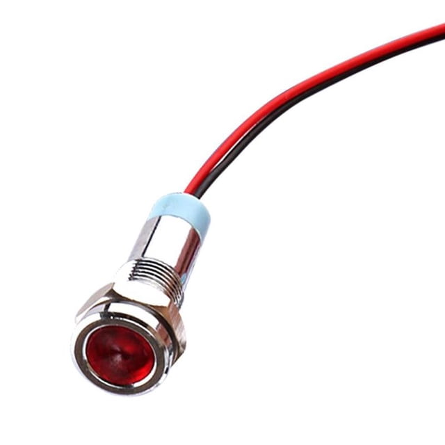 LED Indicator Warning Signal Light 8mm Thread Metal 6V 12V 24V 220V Panel. S5 )ο K3R2
