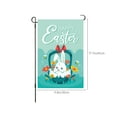 thumbnail image 3 of Qocolhg Easter Bunny/Egg/Gnome with Rabbit Themed Garden Flag 12x18 Double Sided, Funny Bunny Floral Small Yard Flag Easter Egg Banner for Easter Holiday Farmhouse Yard Outdoor Decorations, 3 of 7