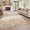 Boho|coffee, variant on Floral Rug 5x7 Washable Area Rugs for Living Room, Low Pile Non Slip Vintage Oriental Soft Accent Carpet, Stain Resistant Foldable Floor Mats for Bedroom, Dining Room, Home Office, Beige