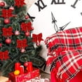 thumbnail image 5 of Christmas Bow Decorations Red Wreaths Bows 24 Pcs 5.5'' Small Christmas Tree Bow Sequin Bow Ties Xmas Decorative Glitter Bows Ornaments Christmas Tree Sequin Bow Tie for Home Party Decor, 5 of 8