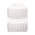 thumbnail image 1 of Estante de almacenamiento para baño, estante colgante para ducha, organizador que ahorra espacio con organizador extraíble. Blanco sin agujero, 1 of 9
