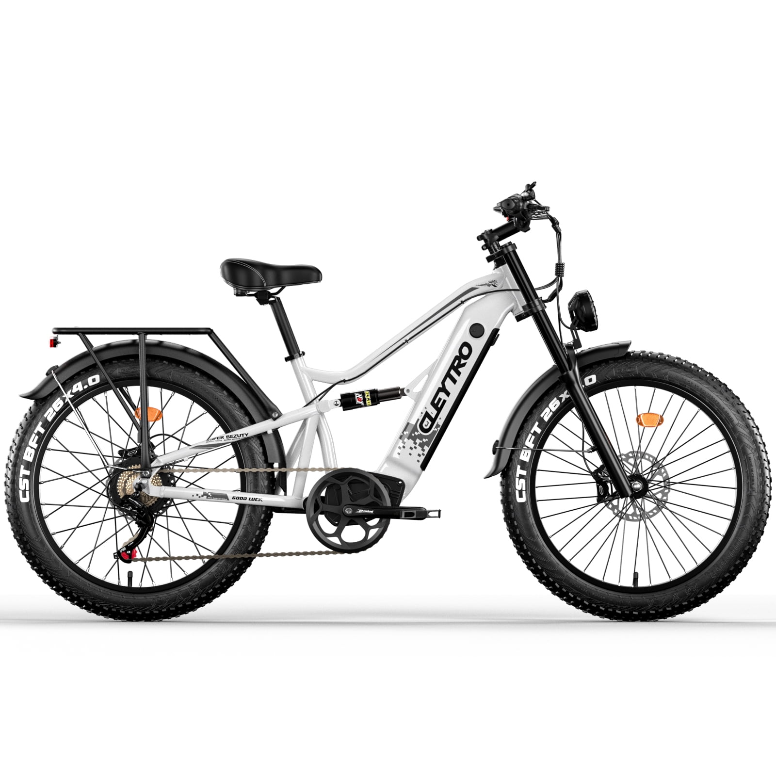 Cleytro 26 inch Electric Bike for Adults, 750W Folding Fat Tire Bikes, 52V Ebike 19Ah Removable Li-Ion Battery 7-Speed