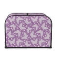 thumbnail image 2 of Lsque Purple Butterflies Floral Print 4 Slice Toaster Cover , Kitchen Appliance Dustproof Protector , Toaster Protector Dustproof Kitchen Appliance Cover, 2 of 7