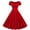 Red, variant on TAGOLD Womens Summer Dress,Women's Fashion Casual Solid Color Short Sleeve Square Neck Knee Length Dress
