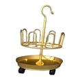 thumbnail image 1 of Lipstore Revolving Shoe Tree Freestanding Shoe Display with Wheels Shoe Storage Organizer Gold Single Layer, 1 of 8