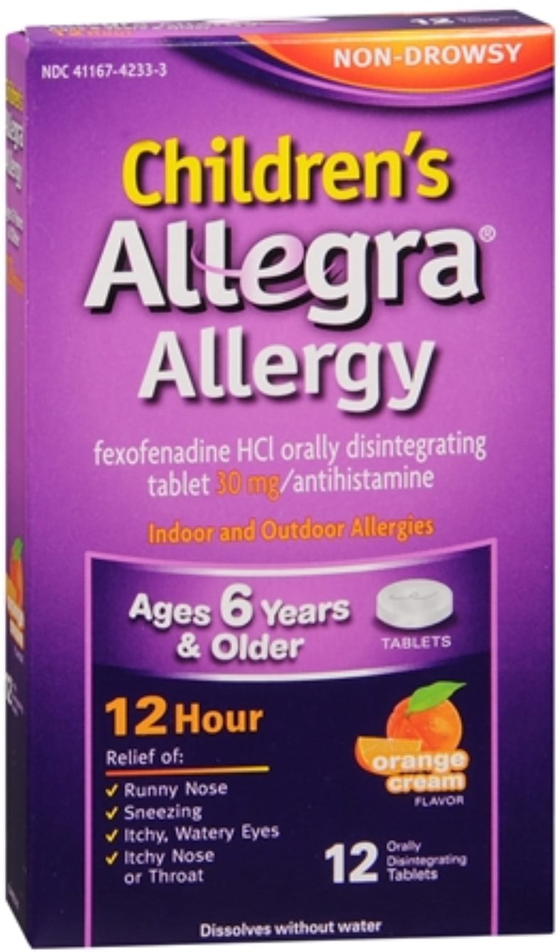 Allegra Children's Allergy Orally Disintegrating Tablets Orange Cream