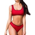 thumbnail image 1 of Women Bikini Set Push Up Padded Halter Camisole Top with Bikini Bottom, 1 of 7