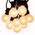 thumbnail image 2 of 100 Foot G40 White Satin Pearl String Lights with Black Wire, 2 of 7