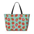 thumbnail image 2 of Honeii Hand Drawn Strawberry for Tote Bag with Adjustable Strap,Beach Bag, Waterproof Sandproof Beach Tote Bag, Large Capacity Foldable Beach Bags, 2 of 7