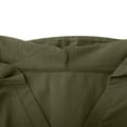 thumbnail image 5 of MaFYtyTPR Men's Casual Tops Fashionable Linen Shirt Solid Color Casual V-neck Long Sleeved Hooded Top Army Green L, 5 of 5