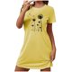 thumbnail image 2 of Camisón corto de mujer, vestido de largo medio con estampado de moda, camisón corto extragrande de mujer, camisón de manga corta con estampado de pecho a la moda, camisón de mujer, 2 of 6