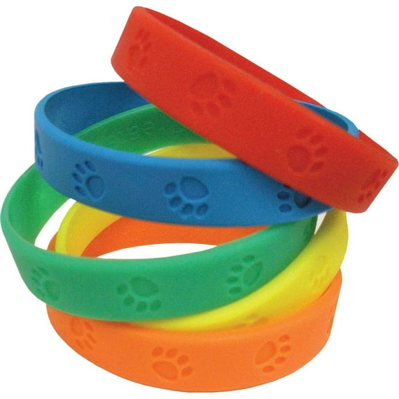 (Price/PK)Teacher Created Resources TCR6552 Paw Prints Wristbands 10/Pk