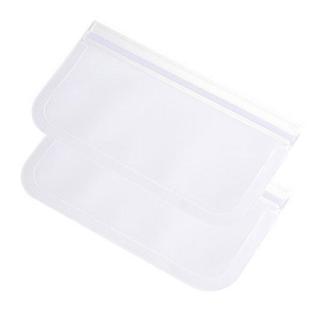 CSChome Sacs de Congélation pour Aliments Transparents Sacs de Congélation pour Aliments - 2 Pcs Sacs Réutilisables de Qualité Alimentaire Auto-Scellants pour Légumes et Fruits