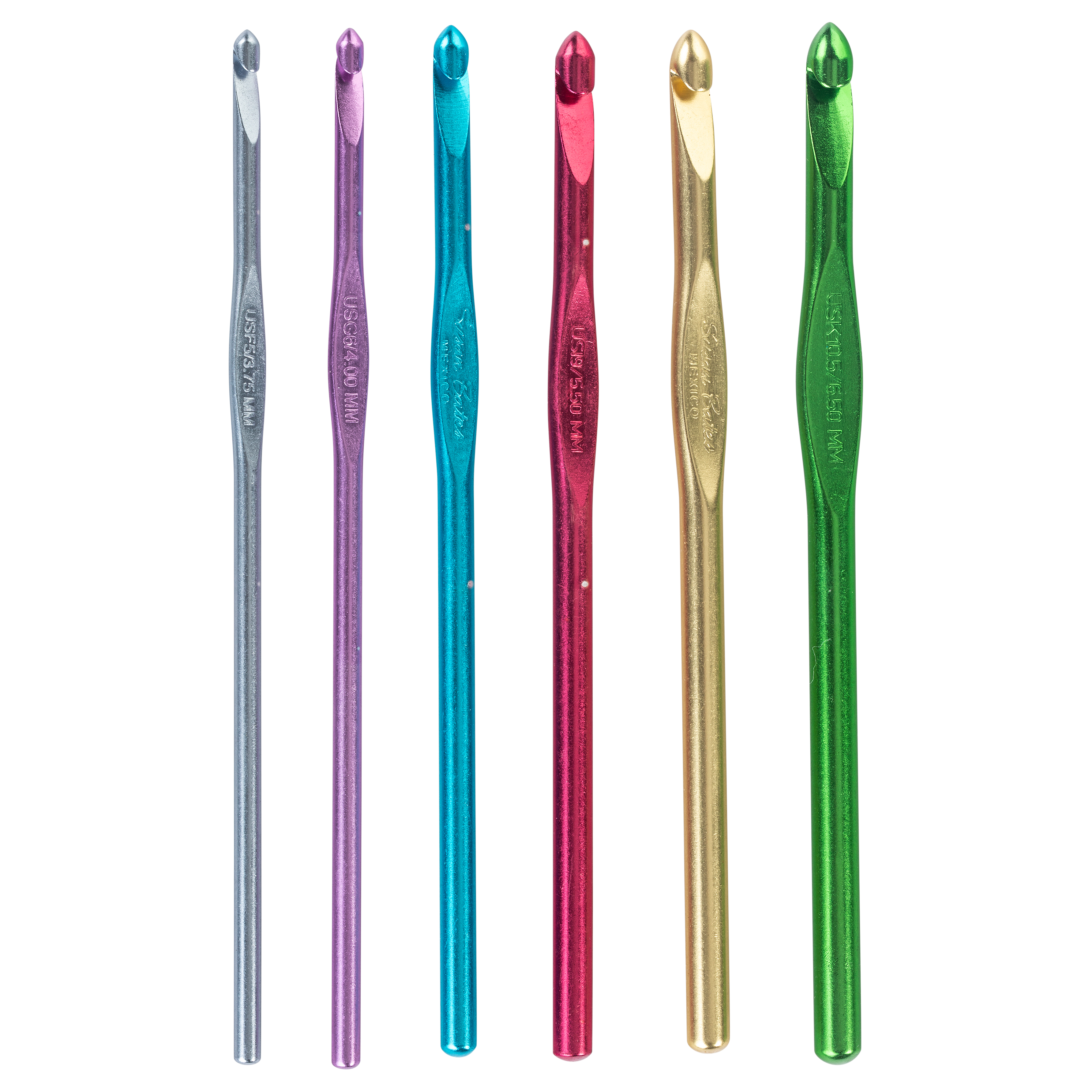 Susan Bates Silvalume Crochet Hook Set, 6 Hooks photo 2