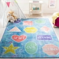 thumbnail image 3 of SAFAVIEH Kids Playhouse Many Shapes Machine Washable Area Rug, Blue/Pink, 5'5" x 7'7", 3 of 13