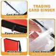 thumbnail image 4 of Uxcell 9 Pocket Trading Card Binder, 900 Slot PU Zip Card Collection Album Holder Red, 4 of 7