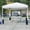 White, variant on 10'x10' Blue Canopy Tent with Wheeled Case and Folding Bench Set