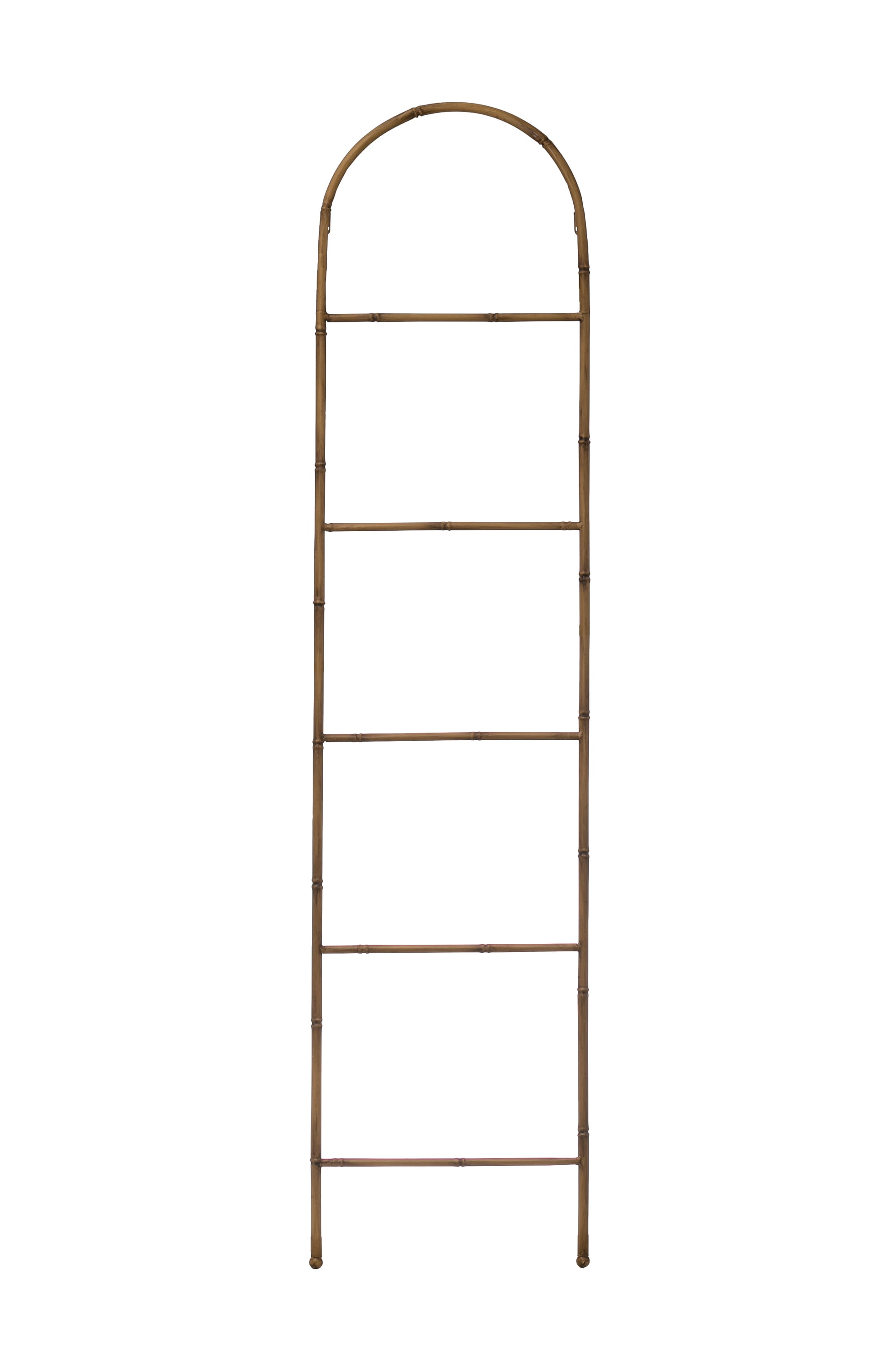 Bloomingville 68"H Decorative Metal Ladder with Arched Top & Bamboo