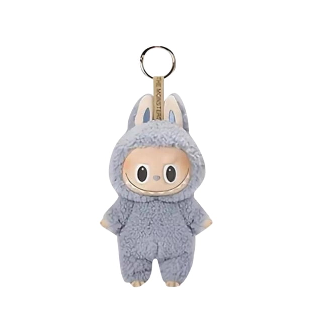 Llavero de muñeca Labubu, Macarrón Labubu de POPMART, Muñeco de peluche monstruo Labubu, 17cm adornos para el árbol de Navidad. Son regalos navideños para niños, niñas y niños