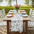thumbnail image 4 of Boho Grey Floral 48 Inch Table Runner, Vintage Farmhouse Paisley Plant Leaf Farmhouse Dresser Scarf Cotton & Linen Tablerunner for Dining/Kitchen Island/Holiday Party Décor 13" x 48", 4 of 9