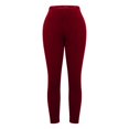 thumbnail image 6 of Women's High Waist Velvet Elastic Leggings Velvet Warm Yoga Pants Soft Comfy Thermal Leggings Plush Velour Tights, 6 of 8