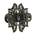 thumbnail image 2 of Pinza de pelo Yuyangstore de metal Flor de mariposa Diamante Cristal gris para mujer, 2 of 3