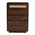 thumbnail image 4 of Baxton Studio Jenibelle Classic Chest, 5-Drawer, Walnut Brown, 4 of 10