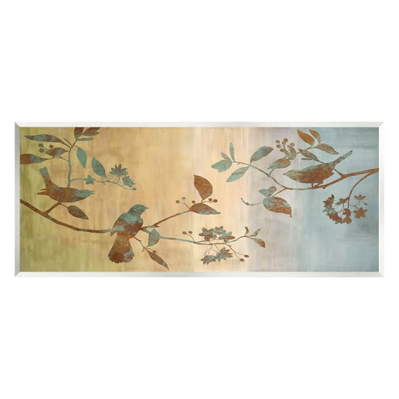Boho Birds Perched Branches Botanical & Floral Graphic Art Unframed Art Print Wall Art