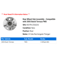 thumbnail image 2 of Rear Wheel Hub Assembly - Compatible with 2005 Buick Terraza FWD, 2 of 2