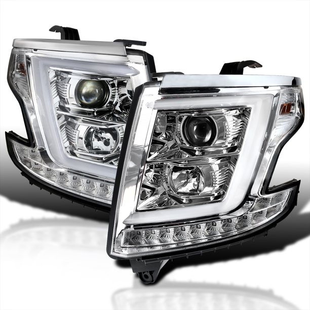 Spec D Tuning Led Light Bar Chrome Housing Clear Lens Projector