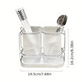 thumbnail image 1 of Organizador de utensilios de cocina transparente de pared XTMPMY: práctico soporte para palillos, cuchillos y cucharas con drenaje. Solución de almacenamiento que ahorra espacio para cocinas pequeñas., 1 of 7