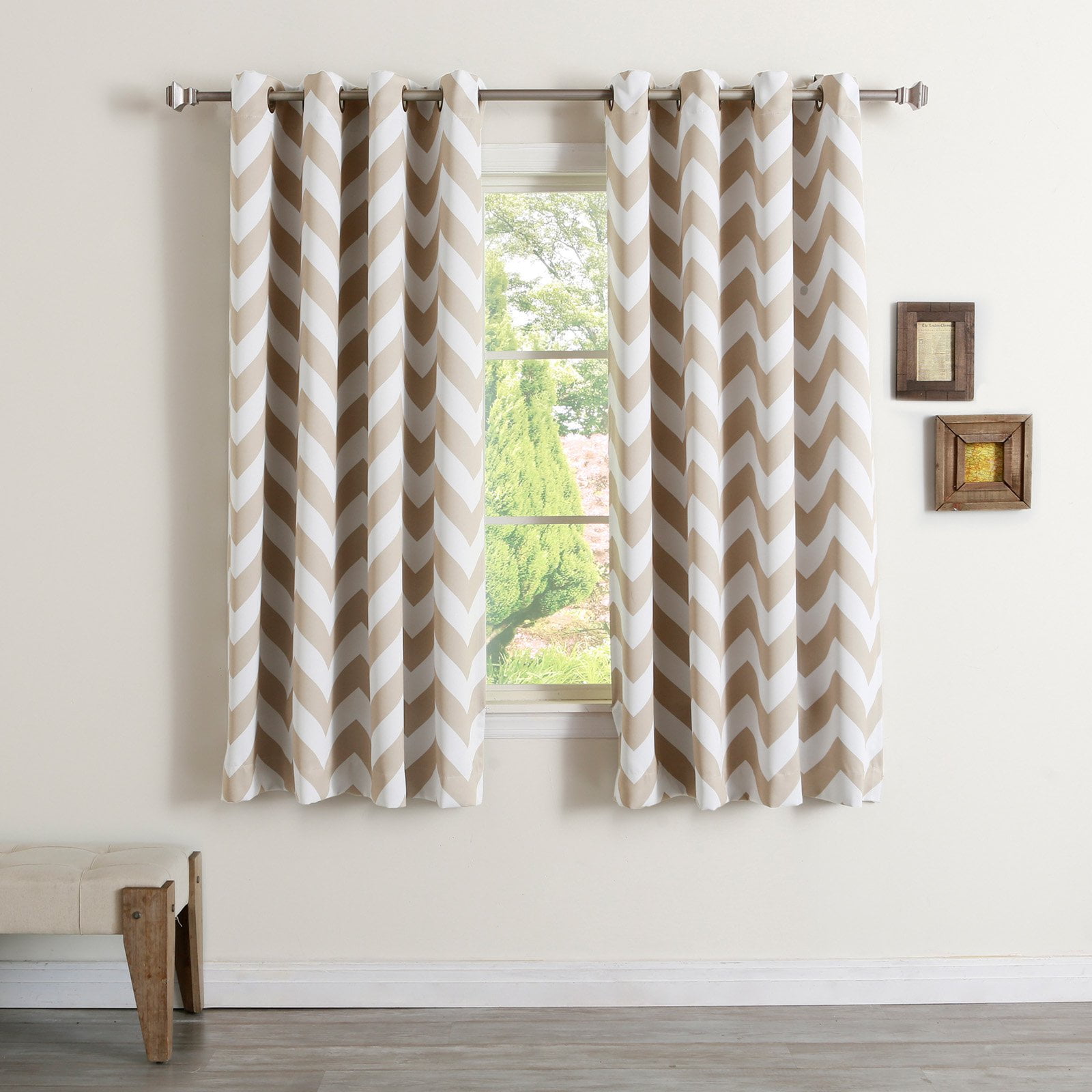 Best Home Fashion Chevron Room Darkening Curtain Panel