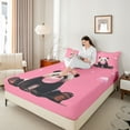 thumbnail image 4 of Homewish Kawaii Panda 4pcs Bed Sheets for Kids Children Teens,Pink Bubbles King Sheets,Cute Animal Super Cozy Sheet Set,Super Cozy Room Decor, 4 of 7