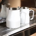 thumbnail image 4 of OULII Stainless Steel White Milk Cup Perfect for Making Coffee Cappuccino At Home, 4 of 8
