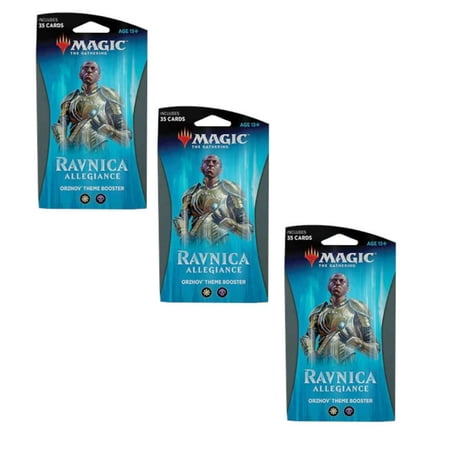 MAGIC THE GATHERING TCG: RAVNICA ALLEGIANCE THEME BOOSTER-ORZHOV 3 PACK BUNDLE (COLORLESS)- 105