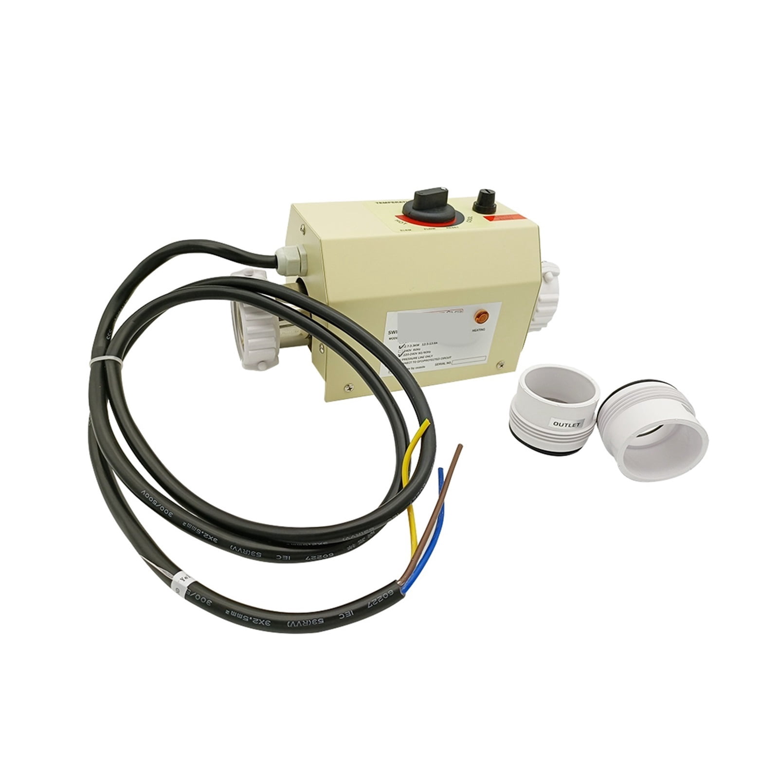 3KW Electric Water Heater Thermostat for Swimming Pool Bathtub SPA Bath For Massage Hot Tub ,Quiet Operation